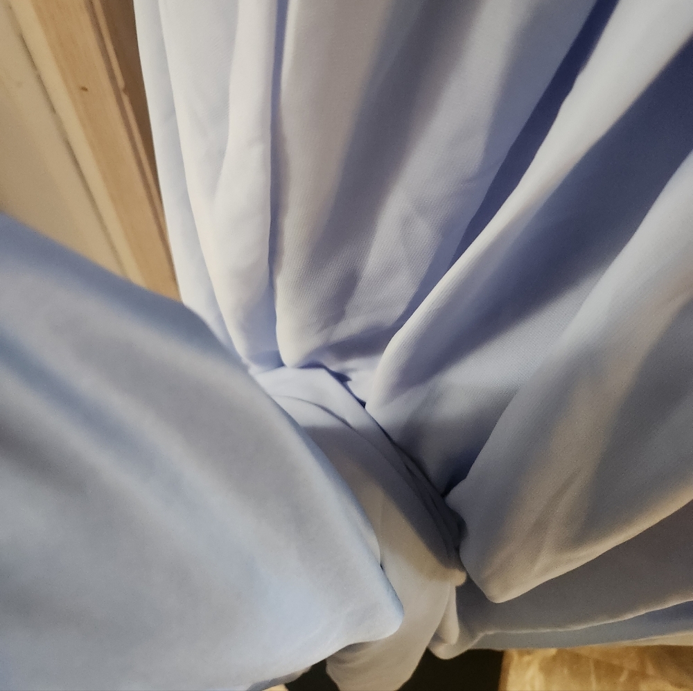 JJs House Elegant Light Blue Long Sleeve Dress Bridesmaids - Picture 10 of 10
